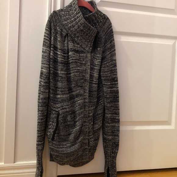 Ivivva Salt & Pepper Partial Zip & Button Sweater - Picture 2 of 15